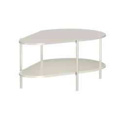 Nowoczesny stolik kawowy – czarny, dwupoziomowy, designerski