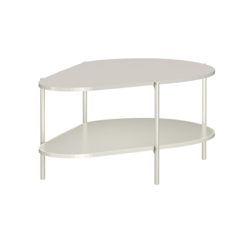 Nowoczesny stolik kawowy – czarny, dwupoziomowy, designerski