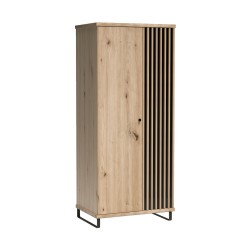 Szafa Caya Dąb Artisan z Lamelami – Nowoczesna i Pojemna