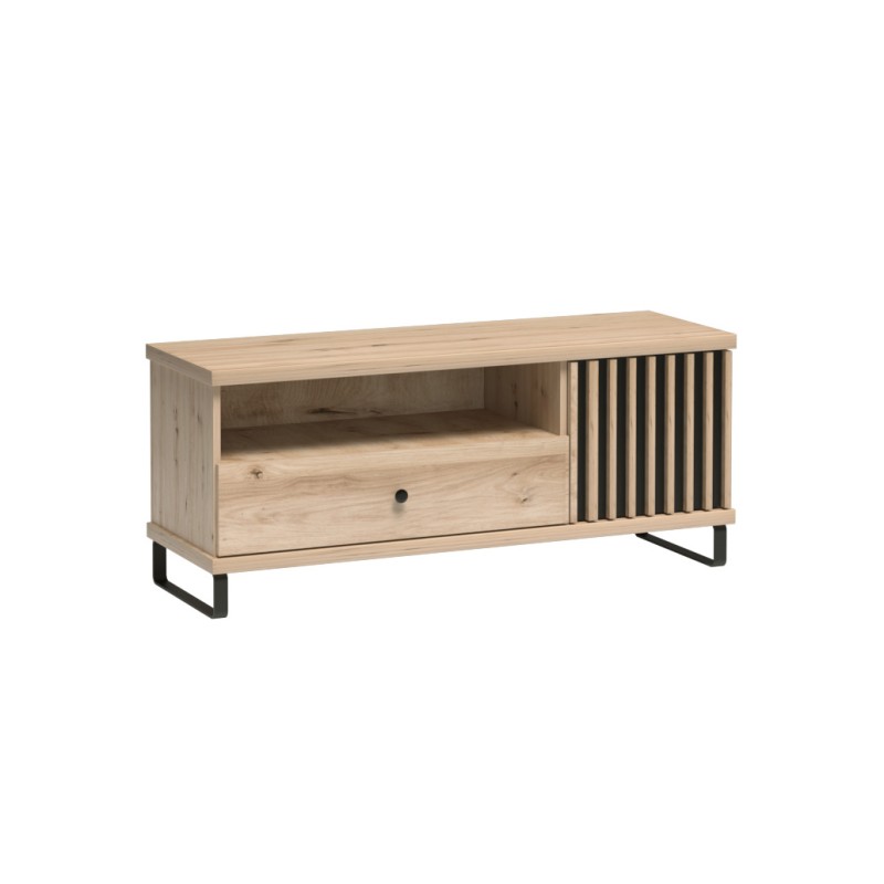 Szafka RTV CAYA  – Nowoczesny Stolik RTV z Lamelami