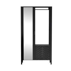 Garderoba LUME z lustrem i lamelami – nowoczesny design