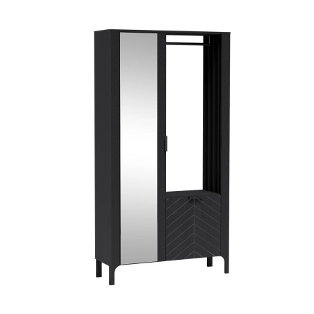 Garderoba LUME z lustrem i lamelami – nowoczesny design