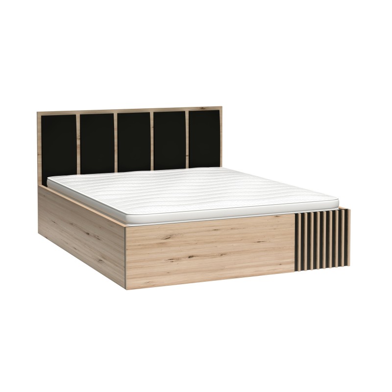 Nowoczesne łóżko CAYA z pojemnikiem i lamelami