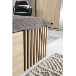 Nowoczesne łóżko CAYA z pojemnikiem i lamelami