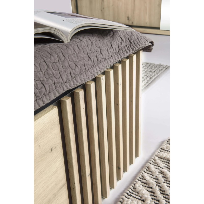 Nowoczesne łóżko CAYA z pojemnikiem i lamelami