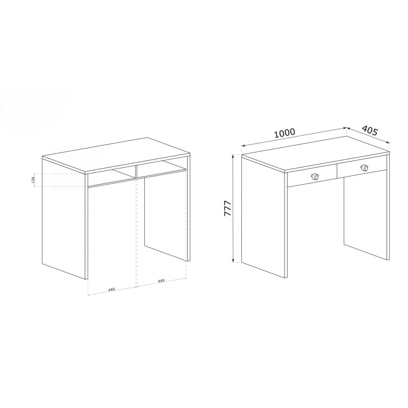 Toaletka CAYA z lustrem – styl i funkcjonalność