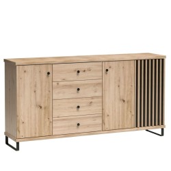 Nowoczesna komoda z lamelami CAYA Dąb Artisan