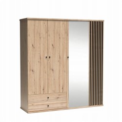 Duża szafa z szufladami CAYA 200 cm – nowoczesny loftowy design