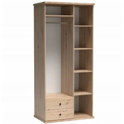 Szafa z lustrem i szufladami CAYA 100 cm – Dąb Artisan, styl loft