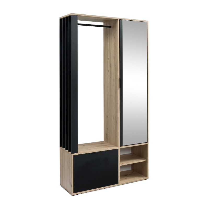 Garderoba z lustrem LIMO 100 cm – z siedziskiem lub bez, styl loftowy