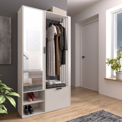 Garderoba z lustrem LIMO PLUS 100 cm – z siedziskiem lub bez