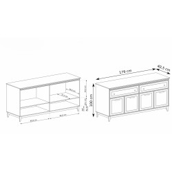 Komoda Charlott 179 cm – elegancja i pojemność