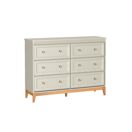 Komoda Charlott 135 cm – 6 szuflad, klasyczny styl