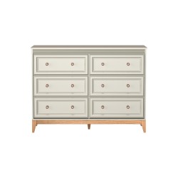 Komoda Charlott 135 cm – 6 szuflad, klasyczny styl