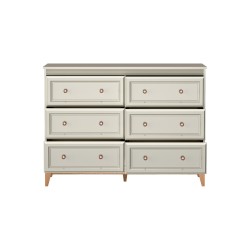 Komoda Charlott 135 cm – 6 szuflad, klasyczny styl