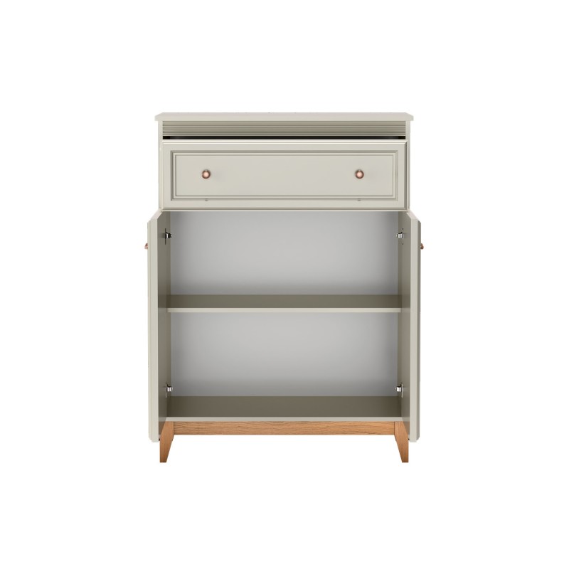 Komoda Charlott 92 cm – wysoka, z szufladą i drzwiami