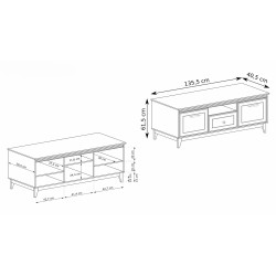 Szafka RTV Charlott 135 cm – Klasyczny Styl i Funkcjonalność