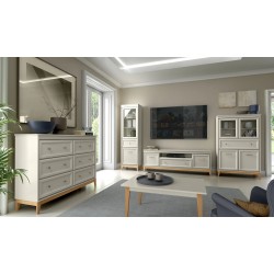 Szafka RTV Charlott 179 cm – Elegancka szafka pod telewizor kaszmir/drewno