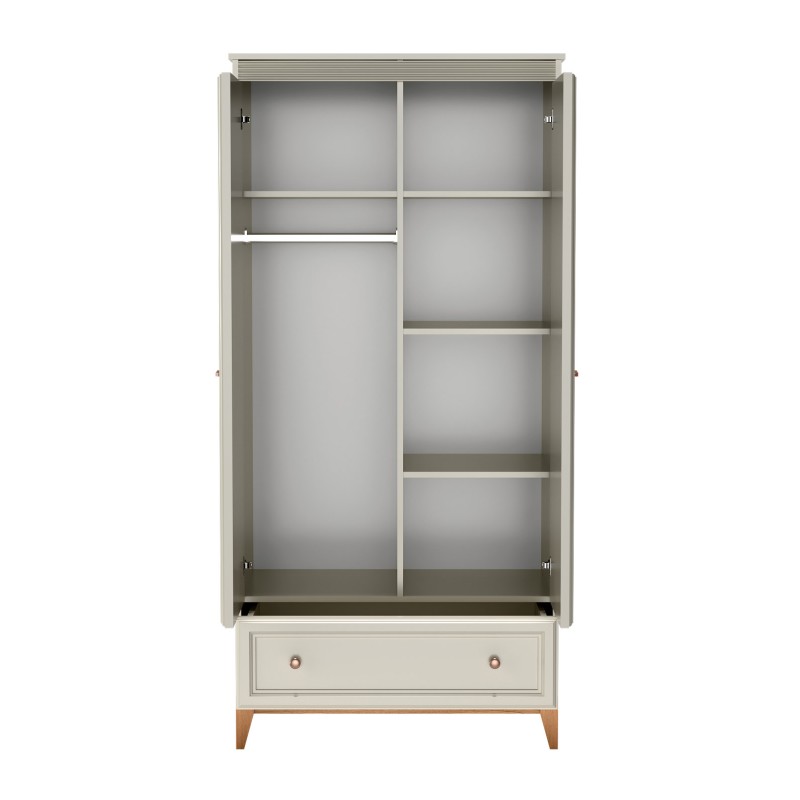 Szafa Charlott  –  szafa z szufladą w kolorze kaszmir