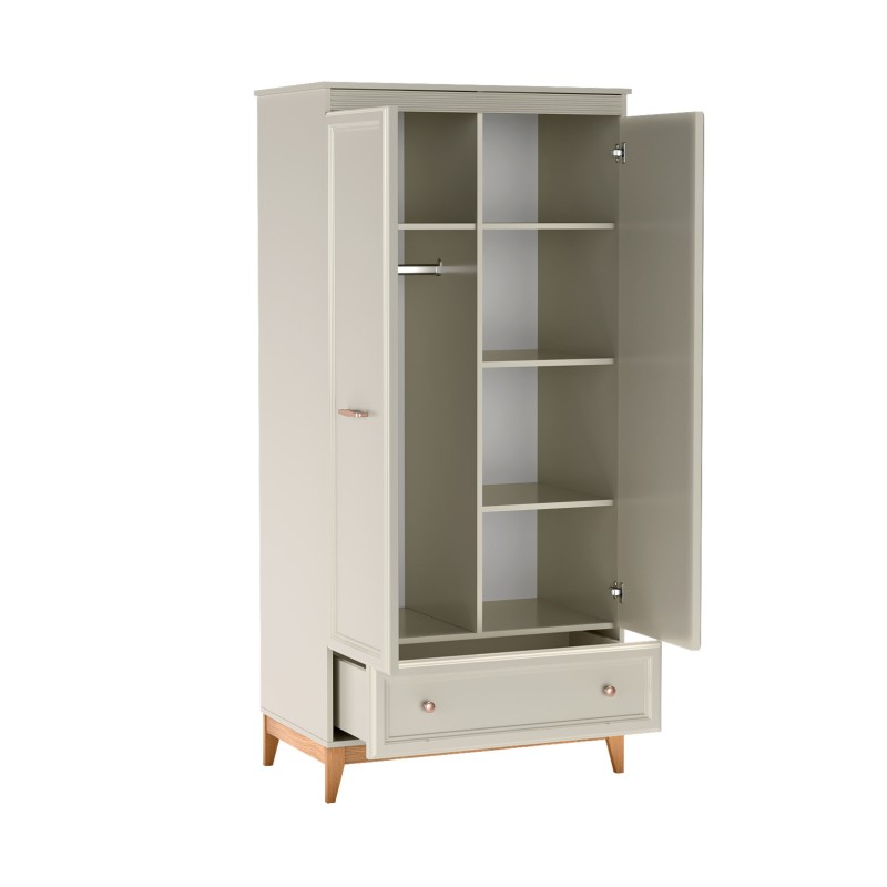 Szafa Charlott  –  szafa z szufladą w kolorze kaszmir