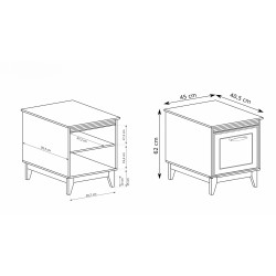 Szafka nocna Charlott – elegancka szafka do sypialni