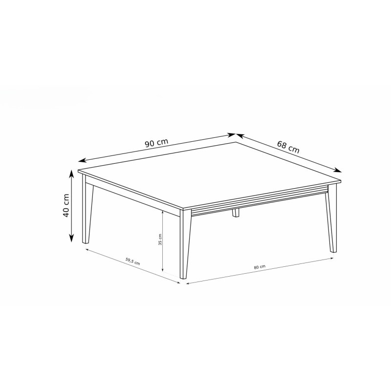 Ława Charlott – elegancka ława kawowa w kolorze kaszmiru