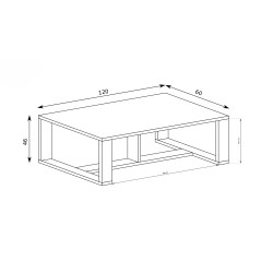 Ława FUN 120 cm – nowoczesny stolik kawowy w kolorze dąb karmel