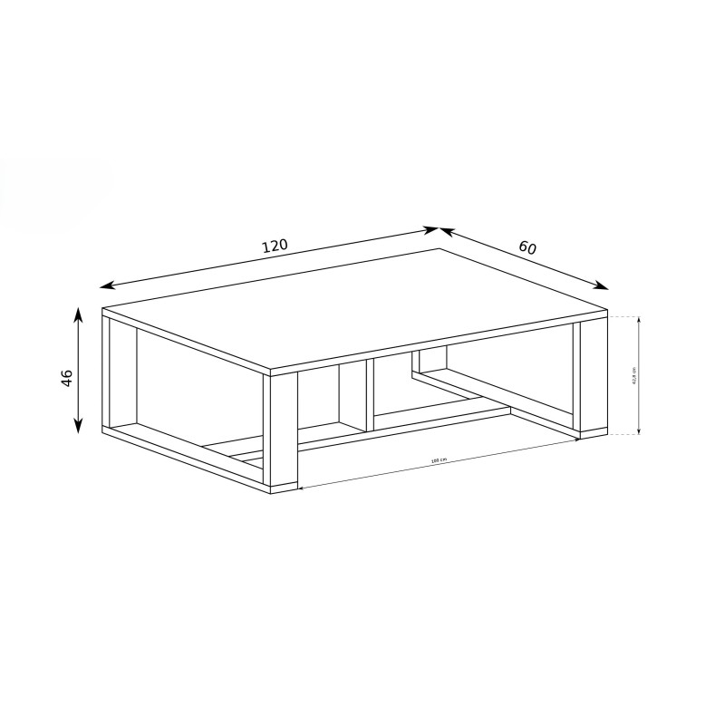 Ława FUN 120 cm – nowoczesny stolik kawowy w kolorze dąb karmel