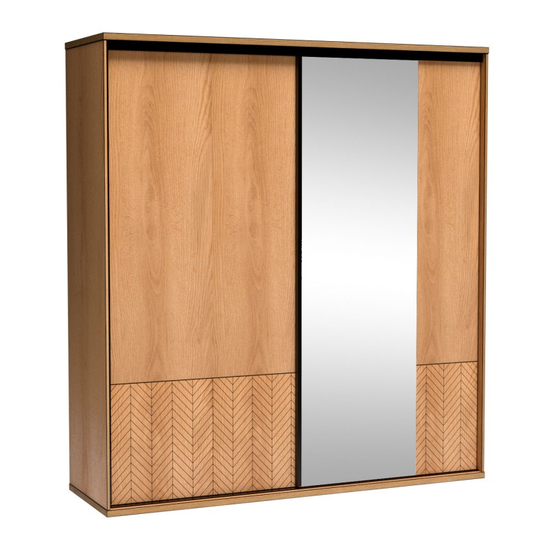 Nowoczesna szafa przesuwna z lustrem| Duża i funkcjonalna