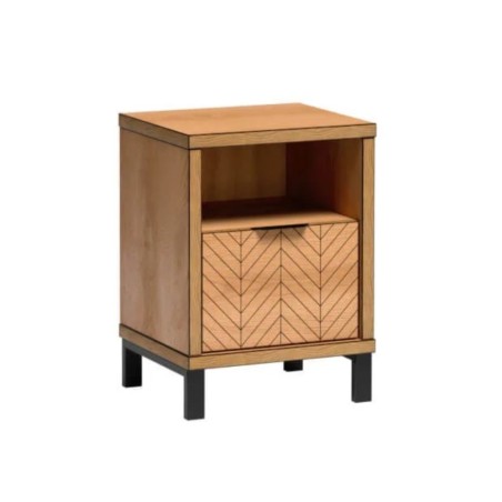 Szafka nocna FUN dąb karmel – styl i wygoda | Kolekcja FUN
