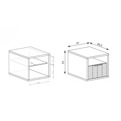 Szafka nocna FUN dąb karmel – styl i wygoda | Kolekcja FUN