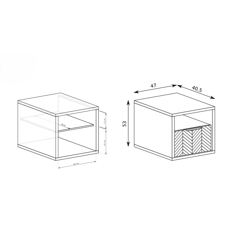 Szafka nocna FUN dąb karmel – styl i wygoda | Kolekcja FUN