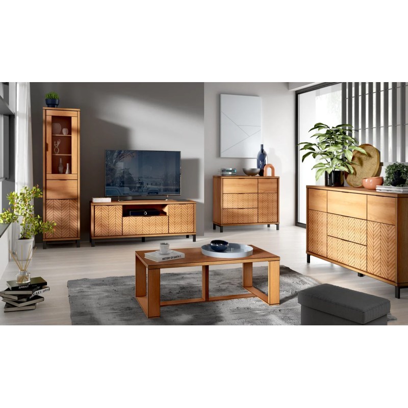 Biurko FUN dąb karmel – klasyczne i funkcjonalne | Meble FUN