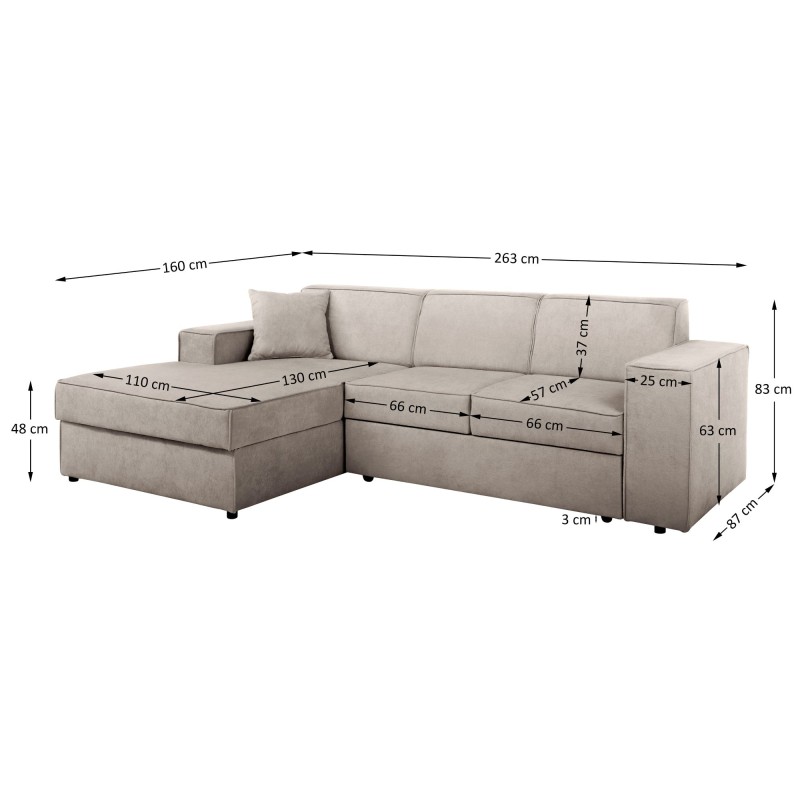 Narożnik z funkcją spania PEDRO – nowoczesny, wygodny, praktyczny