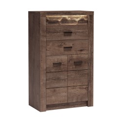 Wysoka komoda POLIS – komoda z 2 szufladami i szafka