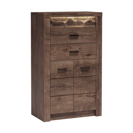 Wysoka komoda POLIS – komoda z 2 szufladami i szafka