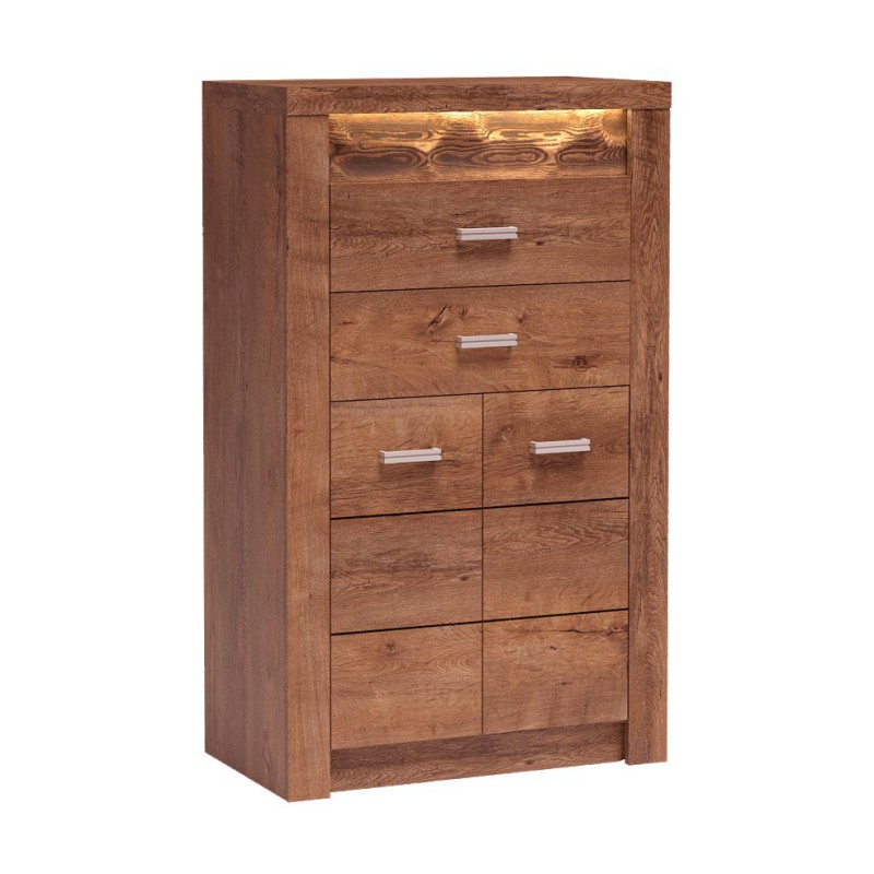 Wysoka komoda POLIS – komoda z 2 szufladami i szafka