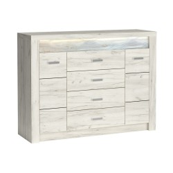 Komoda POLIS – pojemna komoda z 4 szufladami i 2 szafkami