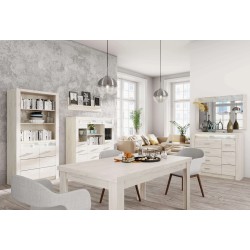 Komoda POLIS – pojemna komoda z 4 szufladami i 2 szafkami