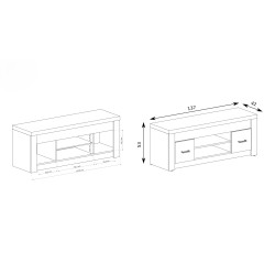Nowoczesna Szafka RTV POLIS – szafka z oświetleniem LED