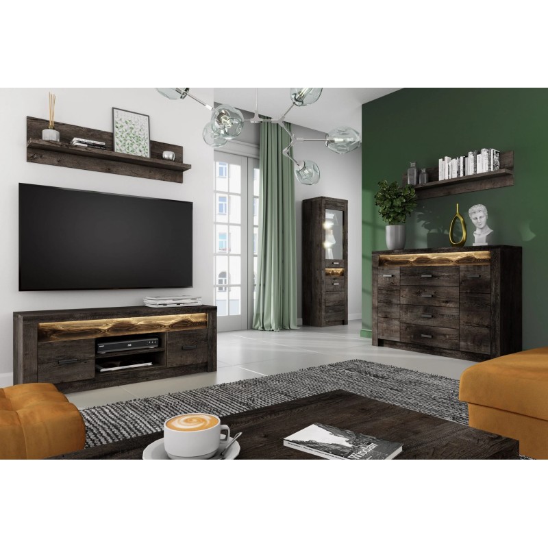 Nowoczesna Szafka RTV POLIS – szafka z oświetleniem LED