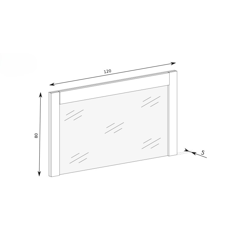 Lustro POLIS 120×80 cm – nowoczesne lustro ścienne do salonu i przedpokoju