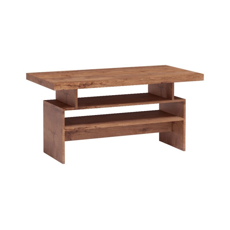 Ława POLIS 120 × 60 cm – nowoczesny stolik kawowy z półkami