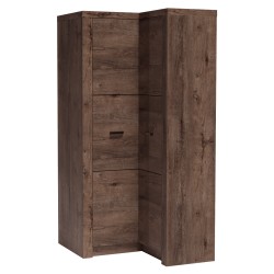 Szafa narożna POLIS – nowoczesna szafa narożna z drążkiem i półkami