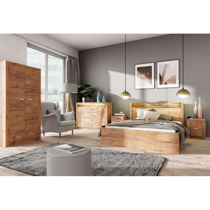 Szafa narożna POLIS – nowoczesna szafa narożna z drążkiem i półkami