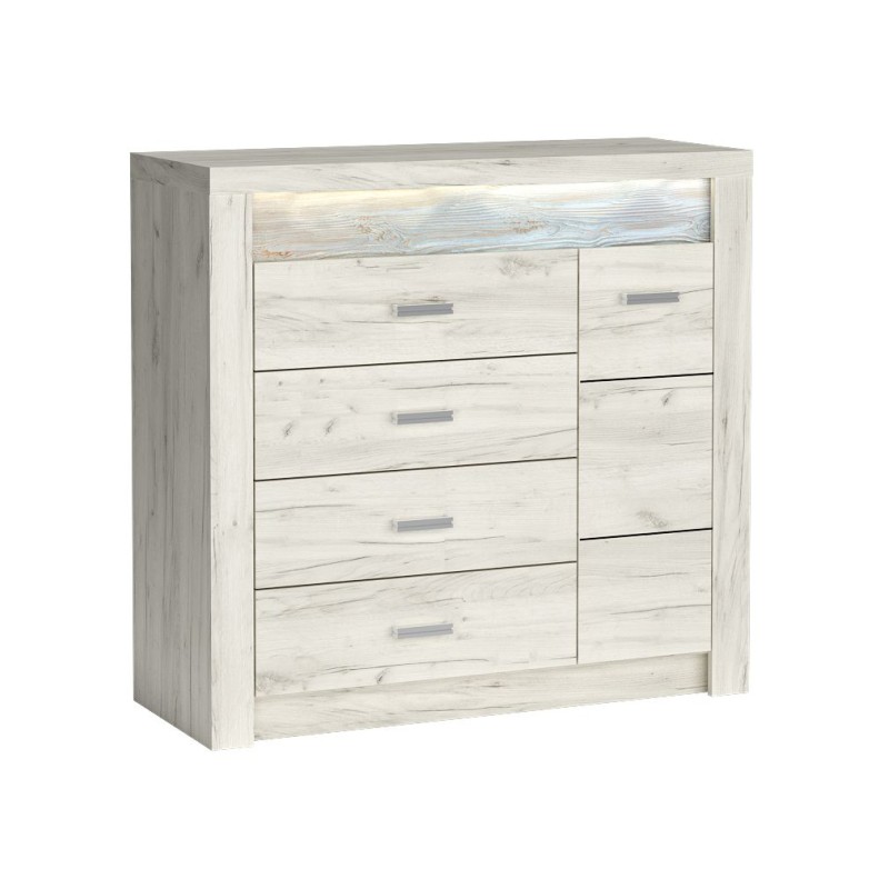 Komoda POLIS – nowoczesna komoda z szufladami i szafką