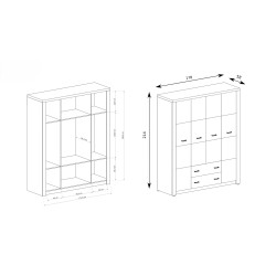 Szafa POLIS  – pojemna szafa czterodrzwiowa do sypialni lub garderoby