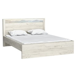 Łóżko POLIS – nowoczesne łóżko 160×200 cm z oświetleniem LED