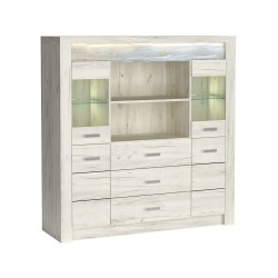 Witryna POLIS – kredens z szufladami i podświetleniem