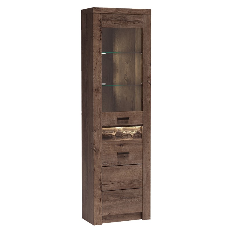 Witryna narożna POLIS z oświetleniem LED